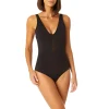 Anne Cole Plunge Mesh One Piece Swimsuit