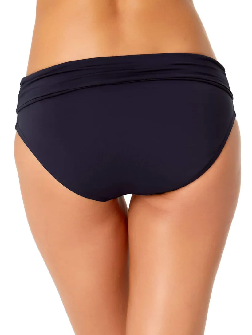 Anne Cole Shirred Hi-Low Swim Bottom