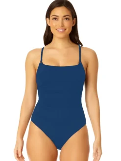 Anne Cole Shirred Maillot One Piece Swimsuit