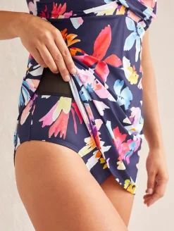 Tribal Twist Front Swim Dress